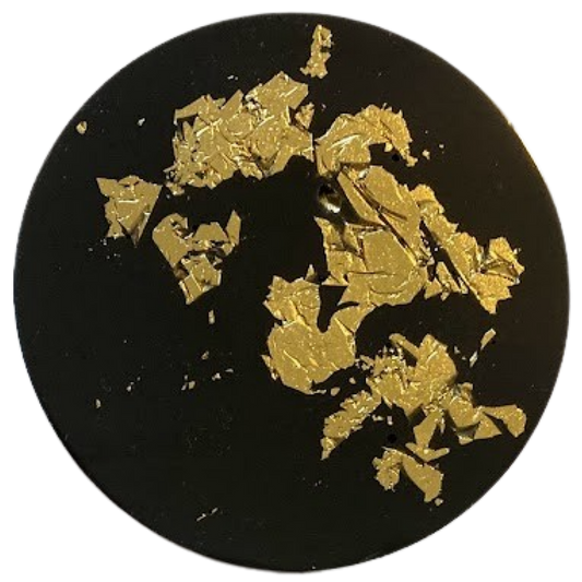 Resin Coaster mit Blattgold