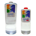 Eine Flasche transparentes FLEURY Resin-T (Deep Cast) 3L Fluid und eine Flasche Wasser.