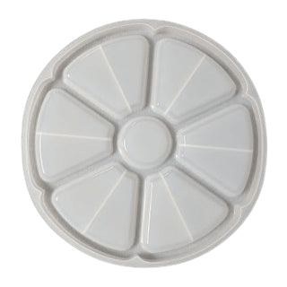 Ein weißer FLEURY-Teller mit kreisförmigem Muster darauf.
AM1299 Silikonform für Resin Art.