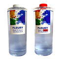 Eine Flasche FLEURY Resin-H (Hitzebeständig) 2L und eine Flasche Wasser.
